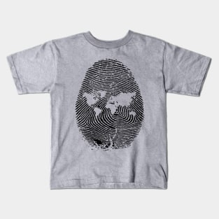 World Fingerprint Design Gift Kids T-Shirt